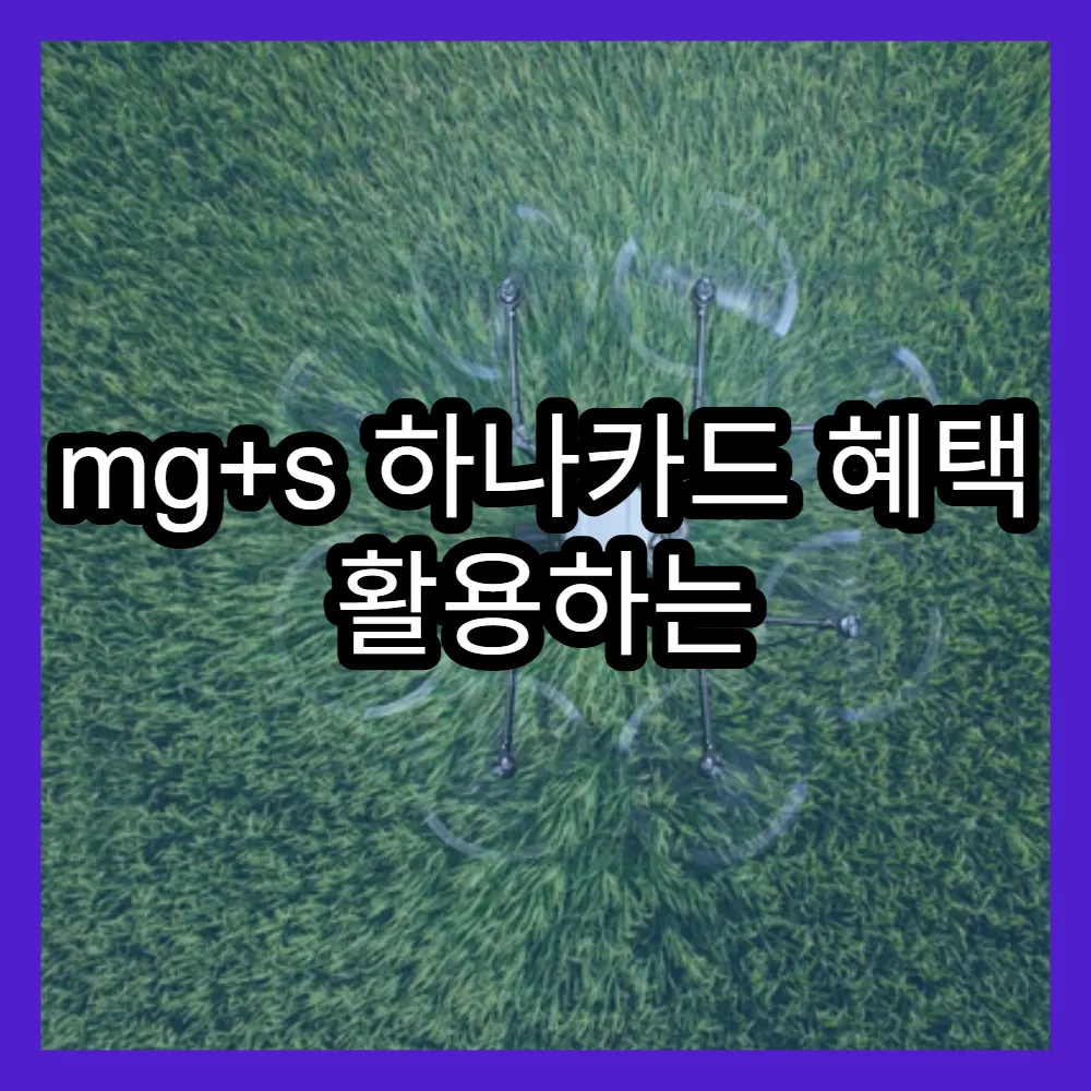 mg+s 하나카드 혜택 활용하는 최고의 쇼핑 전략