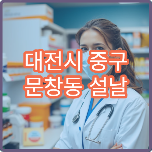 대전시 중구 문창동 설날 명절 연휴 문 여는 약국