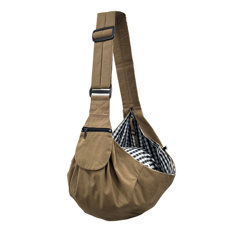 Canvas pet shoulder bag, waterproof