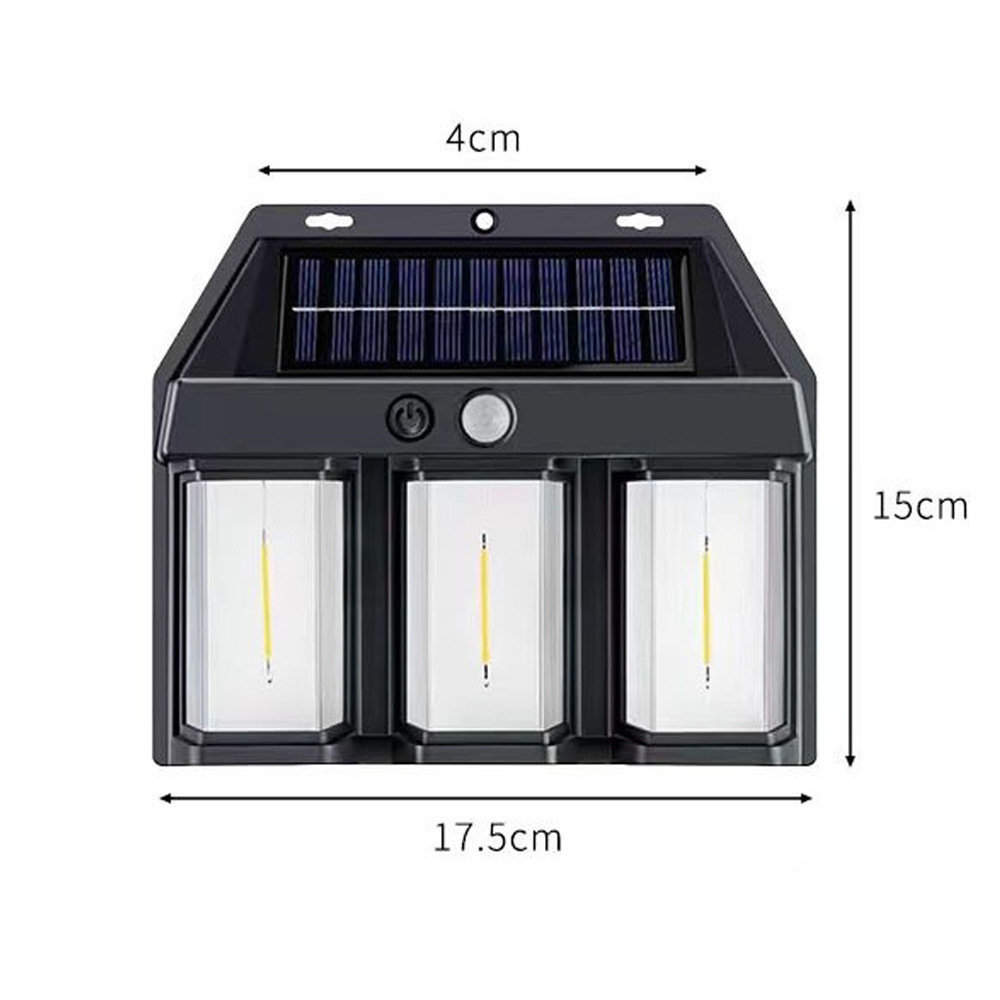 Solar wall light with motion sensor for outdoors