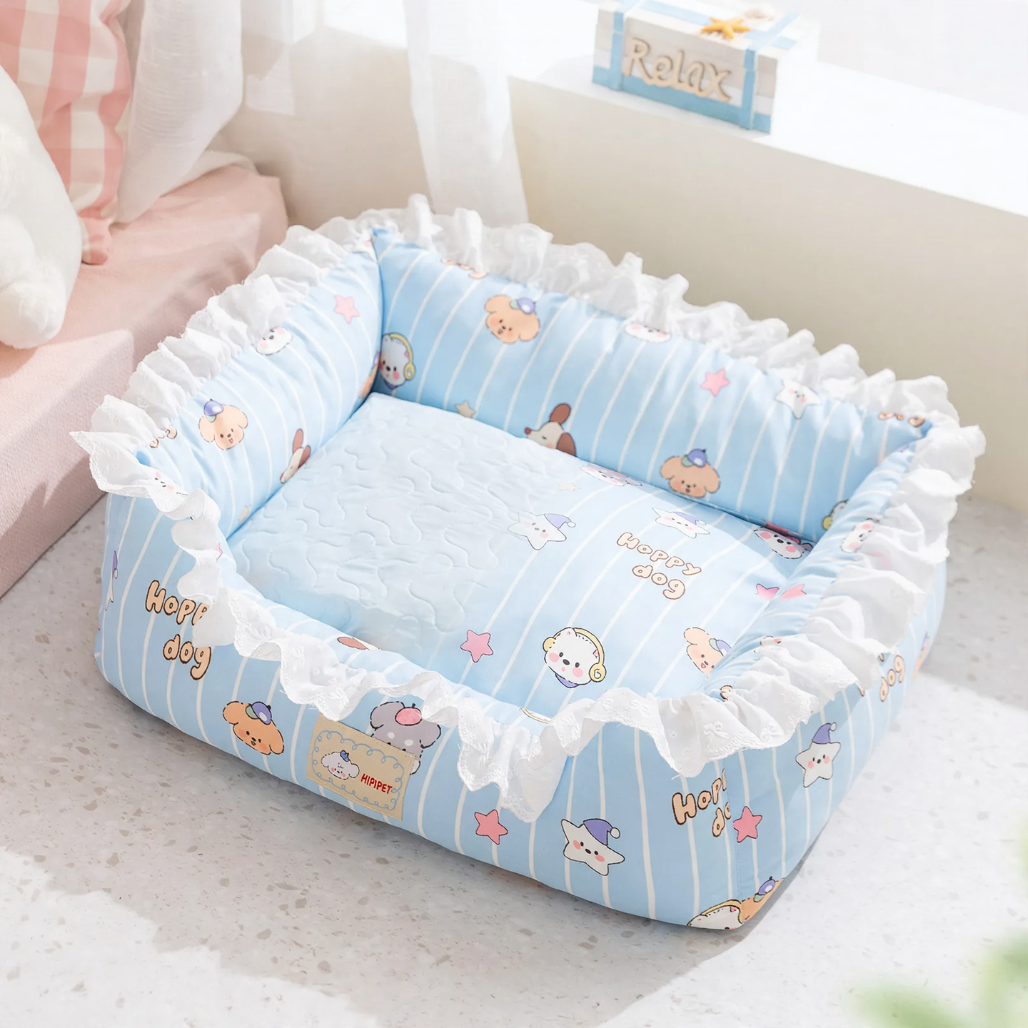 Dog bed with pillow, breathable, 4 seasons