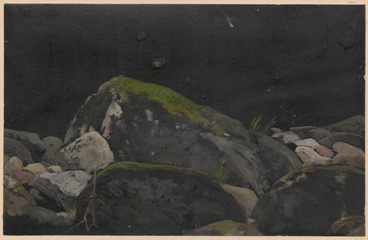 Rocks overgrown with moss 1850 1881
