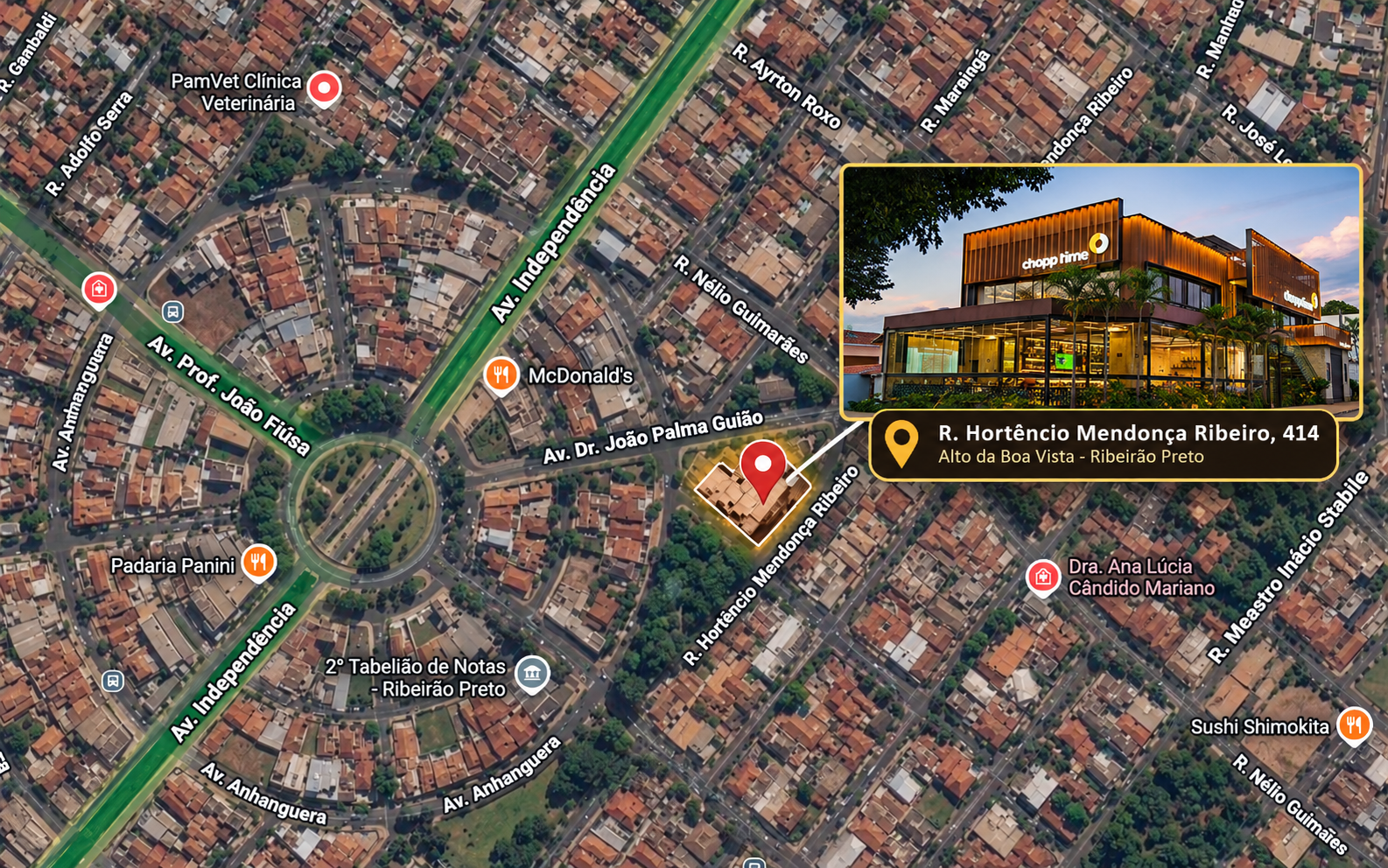 Mapa de Localização Chopp Time Ribeirão Preto