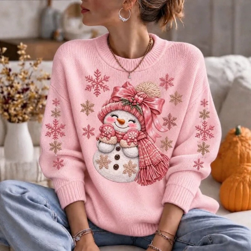 Women's Christmas Sweater with 3D Print