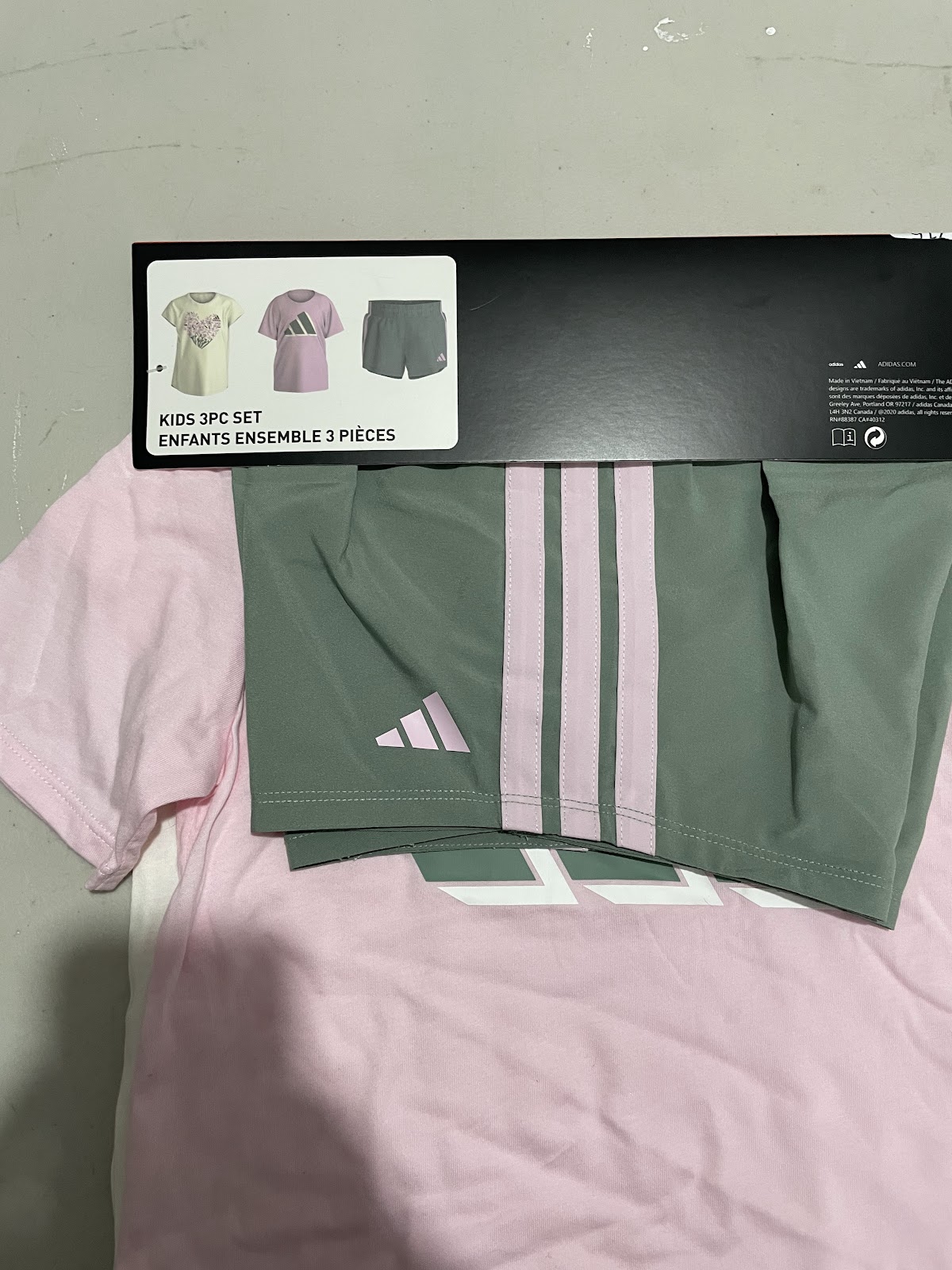 Adidas Kids 3pack Heart Cream S6 #1715