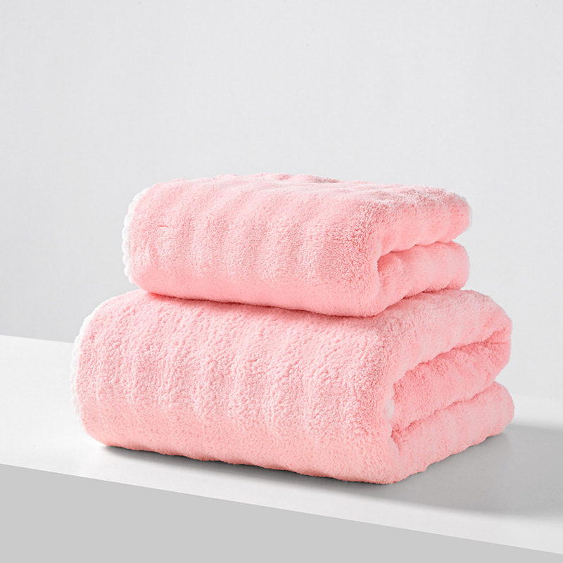 Bath towel and towel made of coral fleece