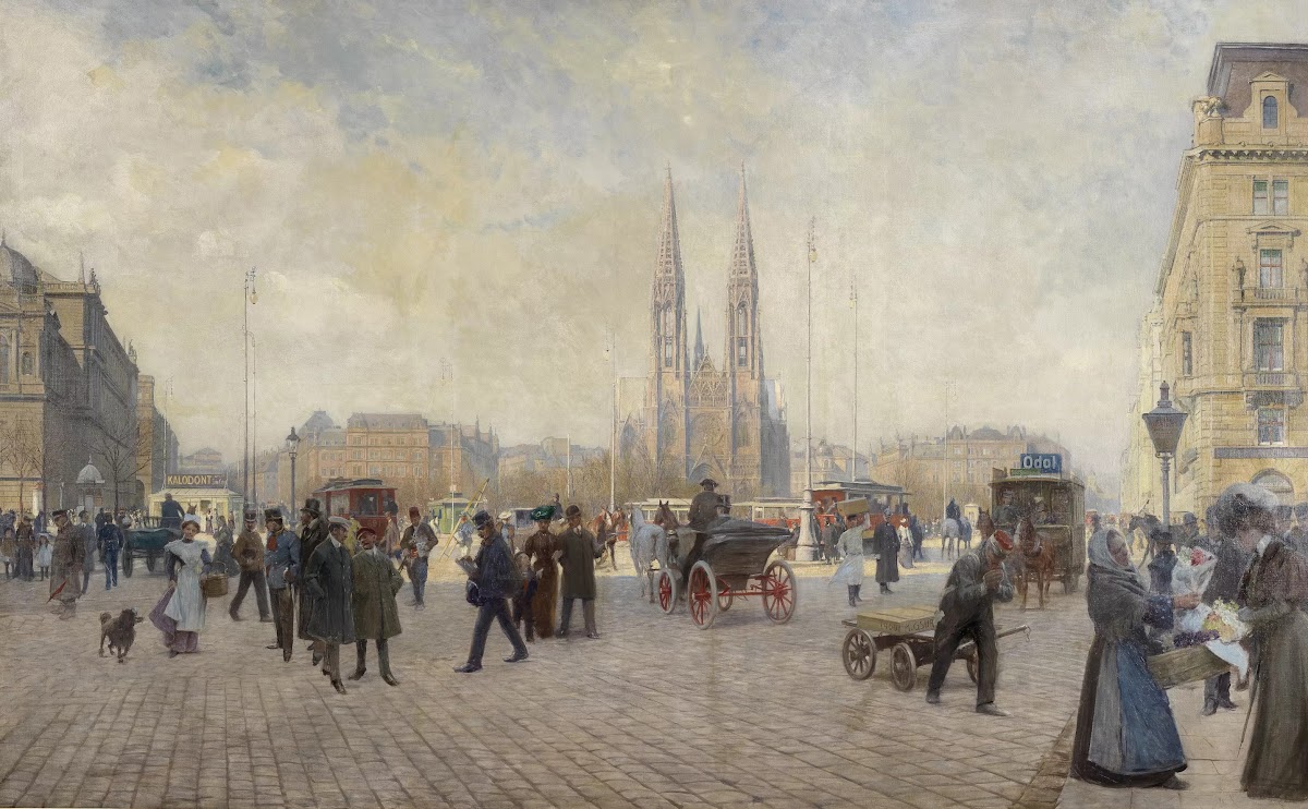 Maximiliansplatz mit Votivkirche 1906