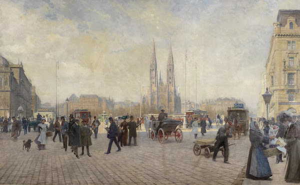 Maximiliansplatz mit Votivkirche 1906