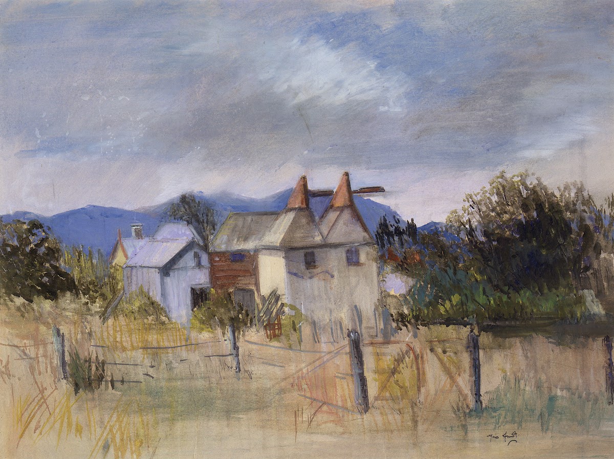 Oast houses Motueka circa 1920