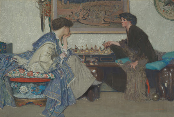 The Chess Game circa 1900 1915