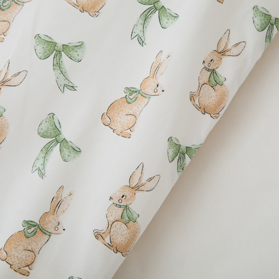 Children's changeable bedding set 4 el Twins Satin Limited Rabbit green 