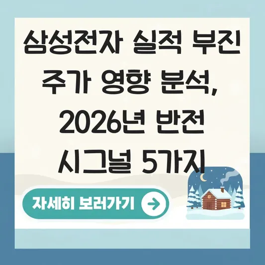 삼성전자 실적 부진 주가 영향 분석