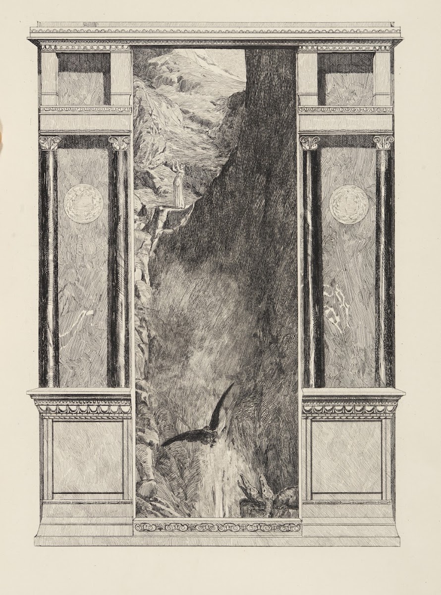 Psyche und der Adler Jupiters Amor und Psyche Opus V Blatt 37 1880