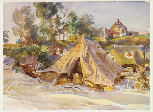 Camp with Ambulance 1918