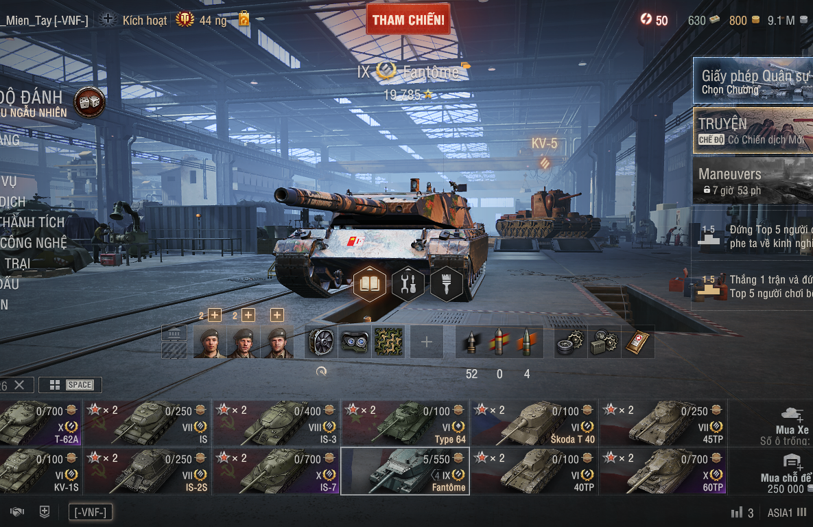 Acc World of Tanks PC gồm 4 tank X IS-7, T-62A, Maus, 60TP c...