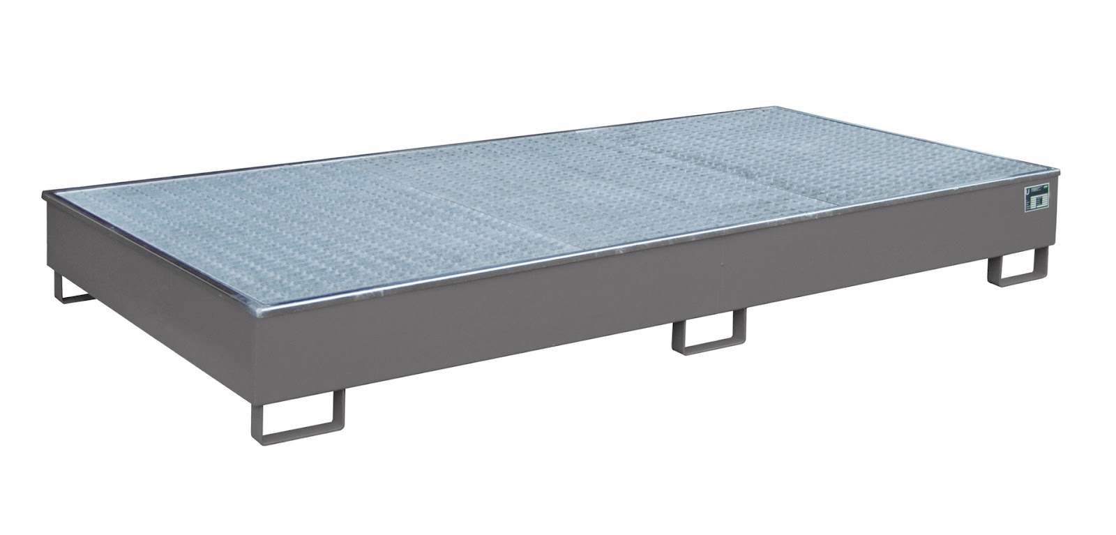 Stellingopvangbak met PE-binnenbak Stellingopvangbak RW-GR 2700-2 PE, gelakt, Muisgrijs