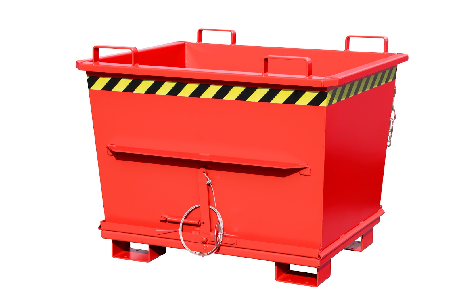 Bodemklepcontainer BKB 700, gelakt, Vuurrood