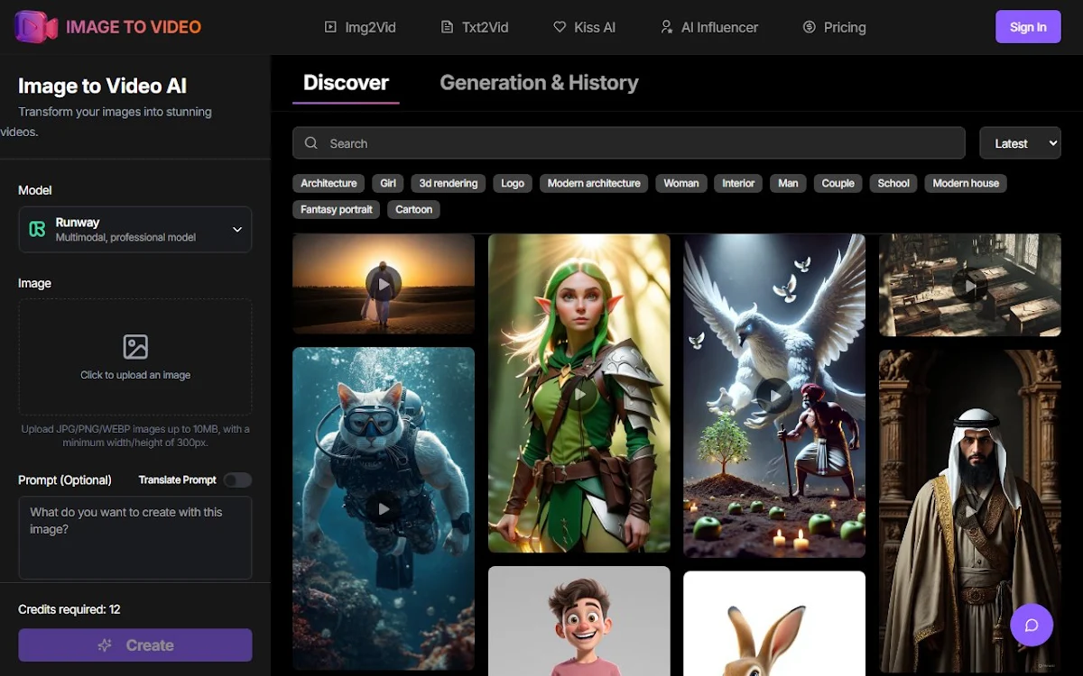Captura de image to video ai-