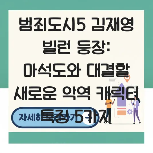 범죄도시5 김재영 빌런 등장: 마석도와 대결할 새로운 악역 캐릭터 특징 대표 이미지