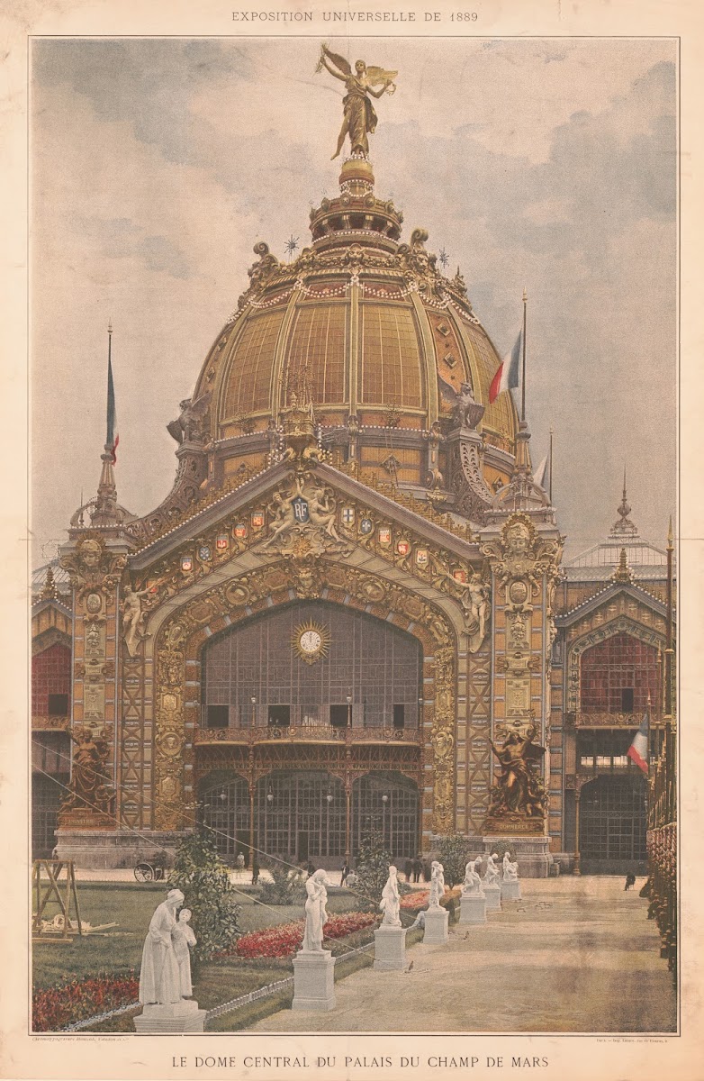 Le dome central du palais du champ mars 1889