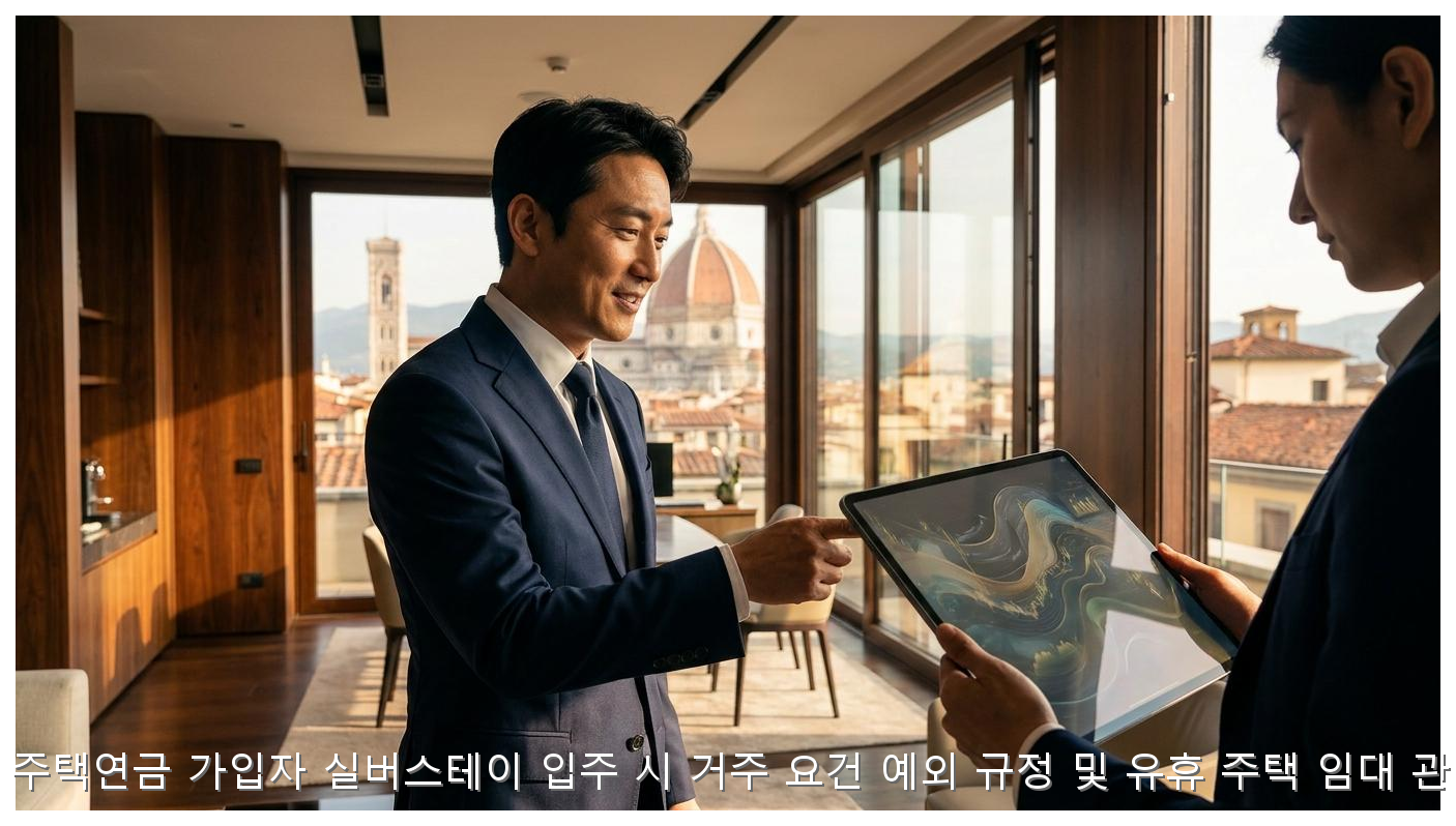 2026년 주택연금 가입자 실버스테이 입주 시 거주 요건 예외 규정 및 유휴 주택 임대 관리 지침 핵심 안내 및 분석 인포그래픽 (3)