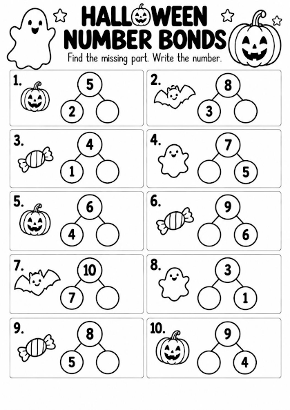Halloween Number Bonds