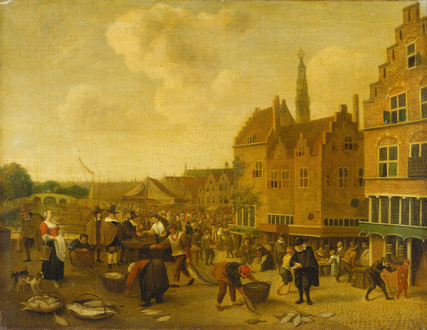 The Fish Market at Leyden ca 1646 1649