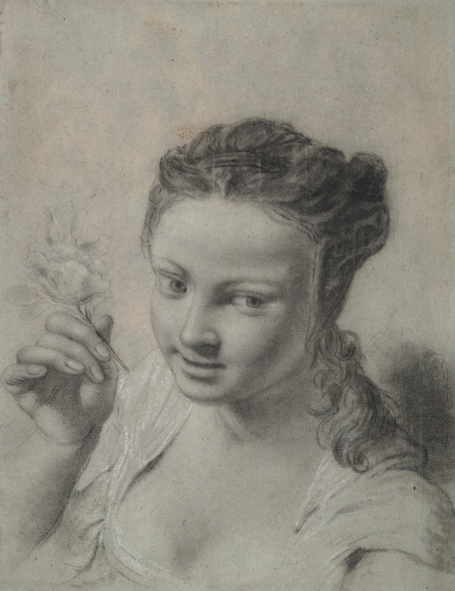 Girl with aFlower 18th19thcentury