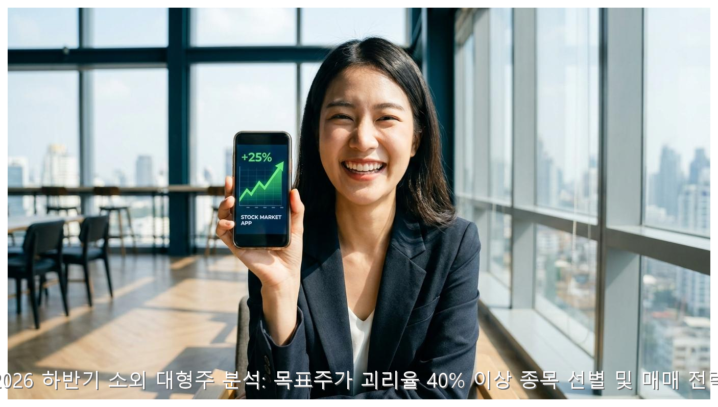 2026 하반기 소외 대형주 분석: 목표주가 괴리율 40% 이상 종목 선별 및 매매 전략 핵심 안내 및 분석 인포그래픽 (7)