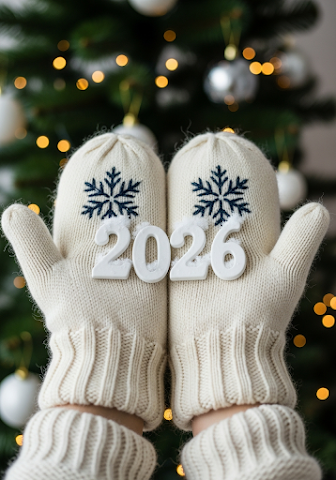 Knit Mittens 2026 New Year