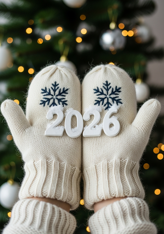 Knit Mittens 2026 New Year