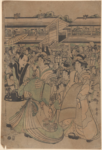 Scene in Yoshiwara late 18th century  ca 1806
