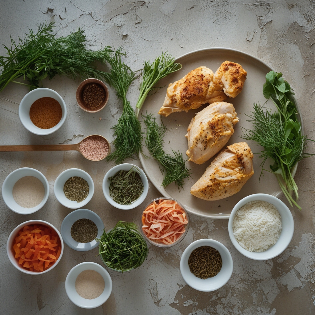 Ingredients for Crispy Dill Chicken Sandwich Bliss - Easy Homemade Crispy Chicken Sandwich