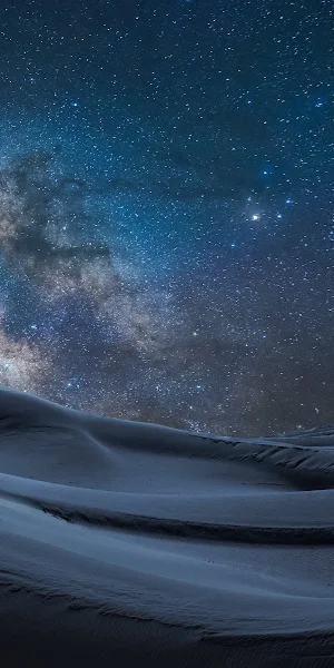 Milky Way, Stargazing, Dunes, Nightscape Full HD iPhone Wallpaper Background