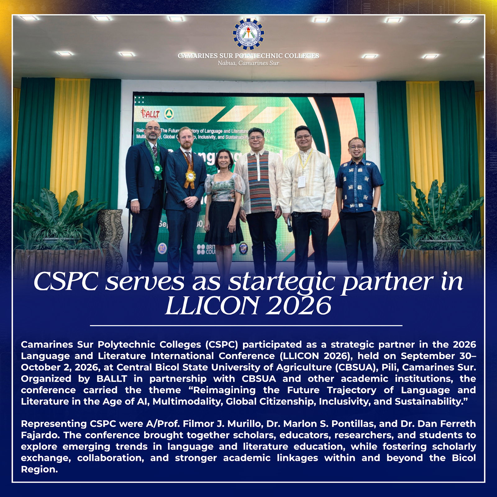 CSPC serves as strategic partner in LLICON 2026