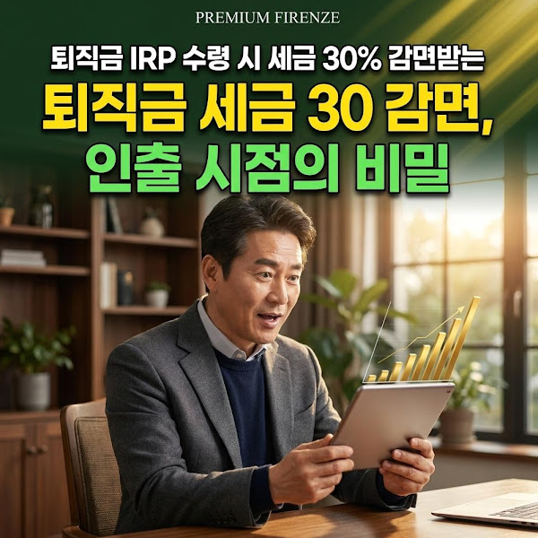 퇴직금 IRP 수령 시 세금 30% 감면 전략