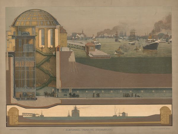 Elbe Tunnel Hamburg Steinwärder 1913