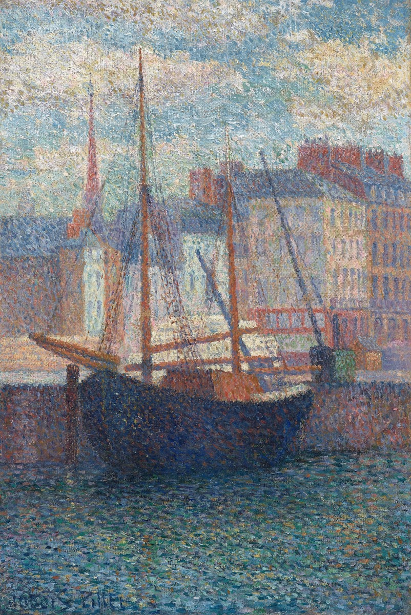 Voilier à quai circa 1886 1887