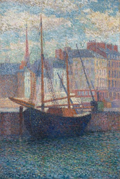 Voilier à quai circa 1886 1887