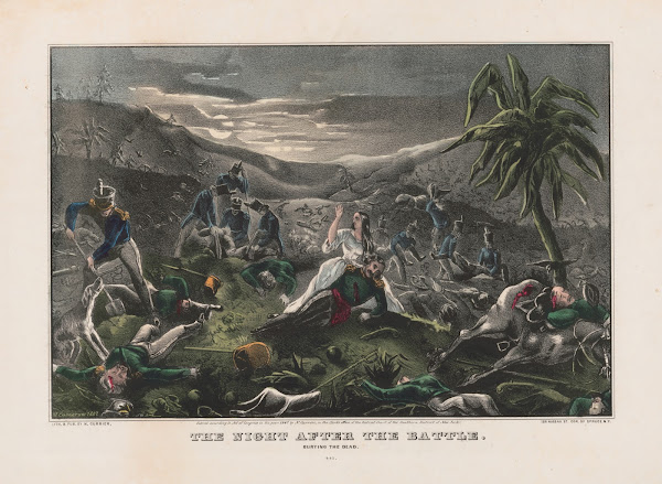 The night after the battle burying the dead 1847