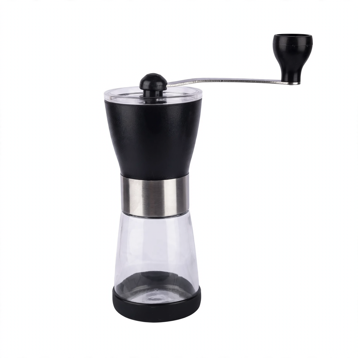 Hand Crank Coffee Grinder Made of Glass