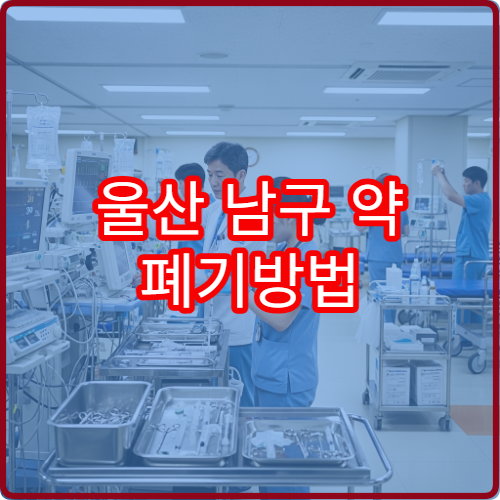 울산 남구 약 폐기방법 총정리 | 보건소 vs 약국 어디가 더 편할까?