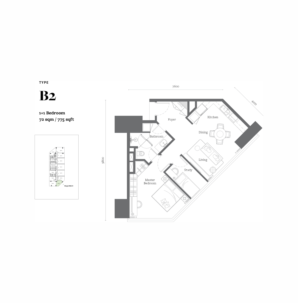 Jewel by Oxley KL City Centre floor plan