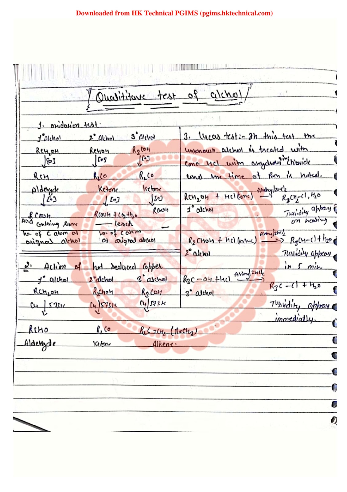Qualititave test of alchol and carboxylic acid  2nd Semester B.Pharmacy Practical,BP202T Pharmaceutical Organic Chemistry I,Handwritten Notes,B. Pharmacy 2nd Semester,BP202T Pharmaceutical Organic Chemistry I,Qualititave test of alchol and carboxylic acid,