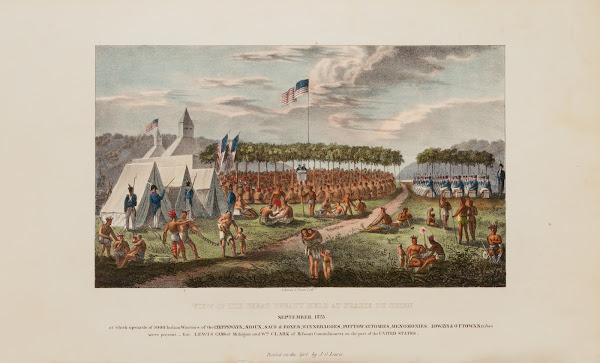 View of the Great Treaty Held at Prairie Du Chien September 1825 1835