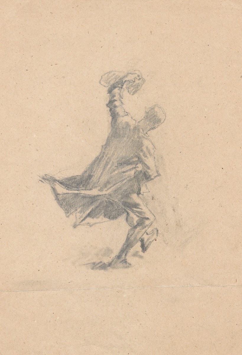 Dancing Cossack study of a figure for the painting The Lisowczycy camp 1872