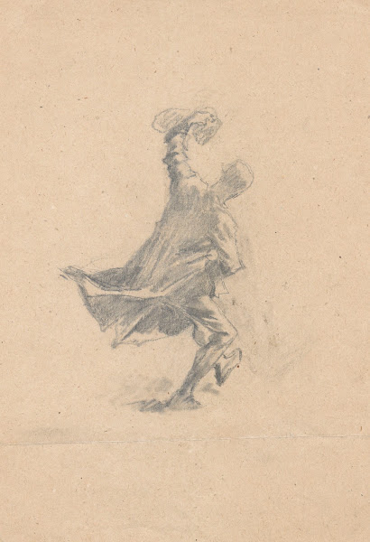 Dancing Cossack study of a figure for the painting The Lisowczycy camp 1872