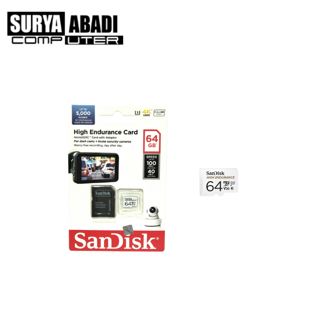 MICRO SD SANDISK 64 GB HIGH ENDURANCE