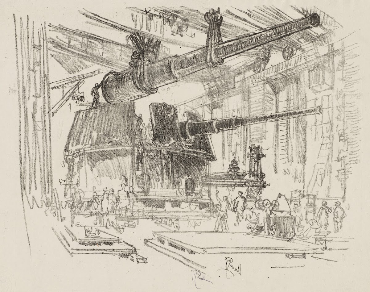 Fitting Guns in Turrets 1916