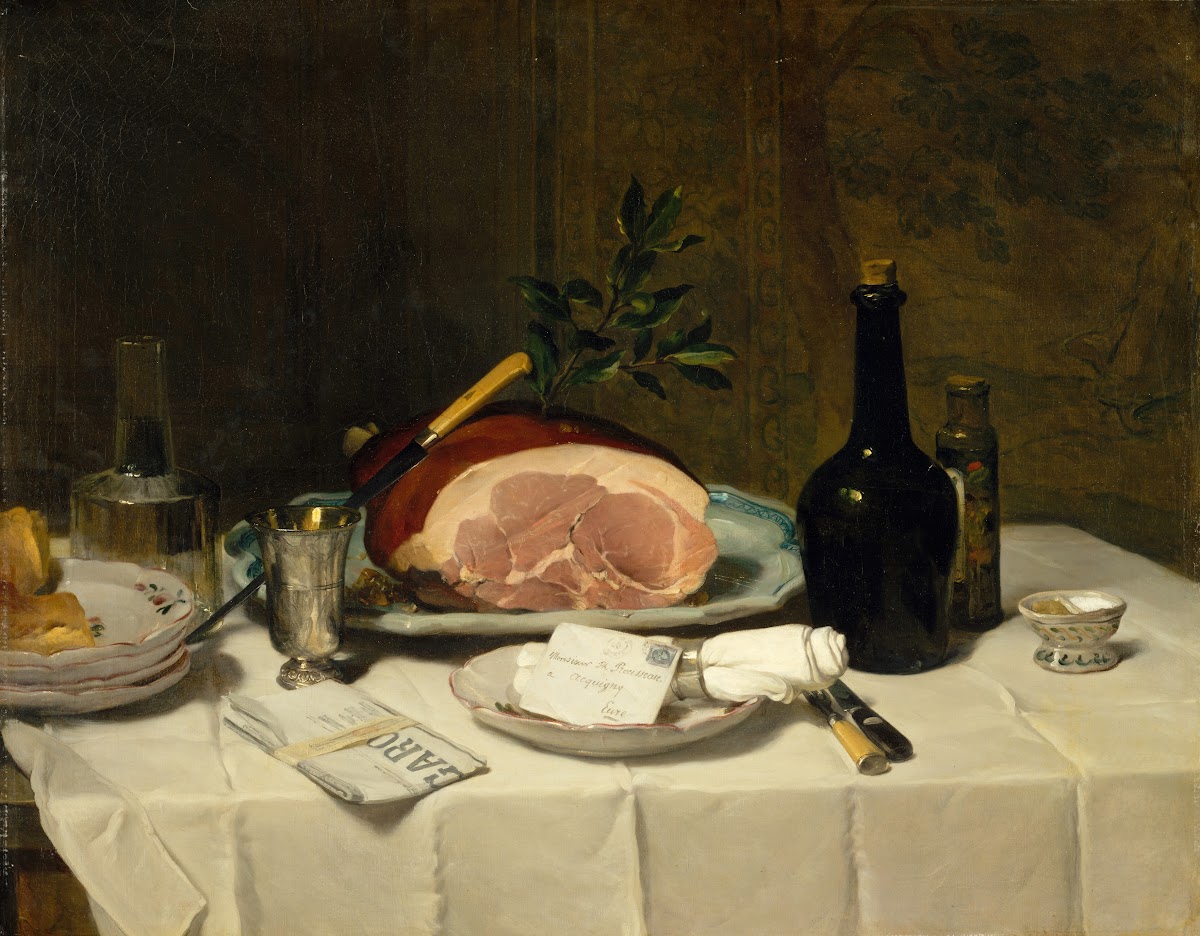 Still Life with Ham 1870s